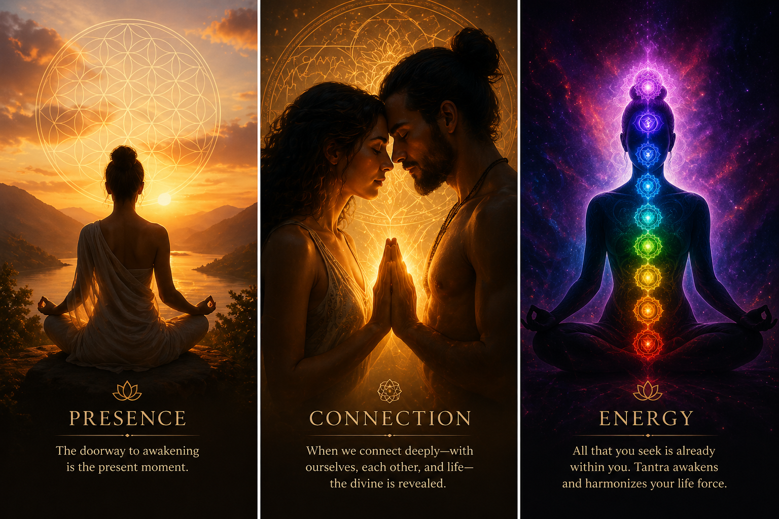 Presence, Connection, Energy — the three pillars of tantra